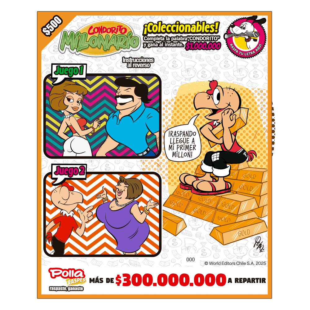 Raspe Condorito $500 Comic - Mi primer millón