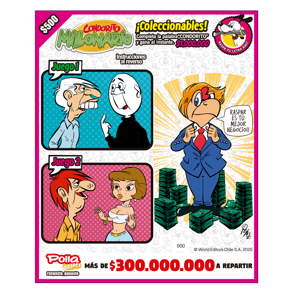 Raspe Condorito $500 Comic - Trump