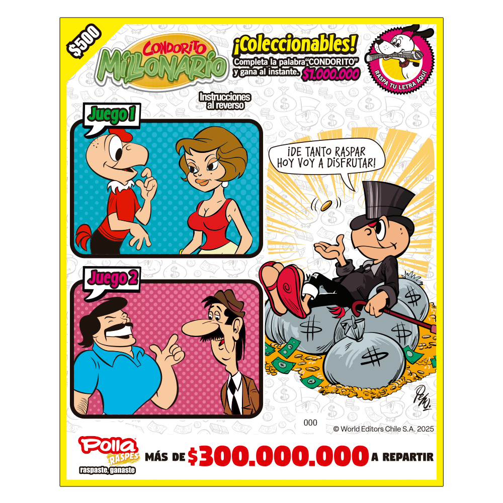 Raspe Condorito $500 Comic - Tío rico