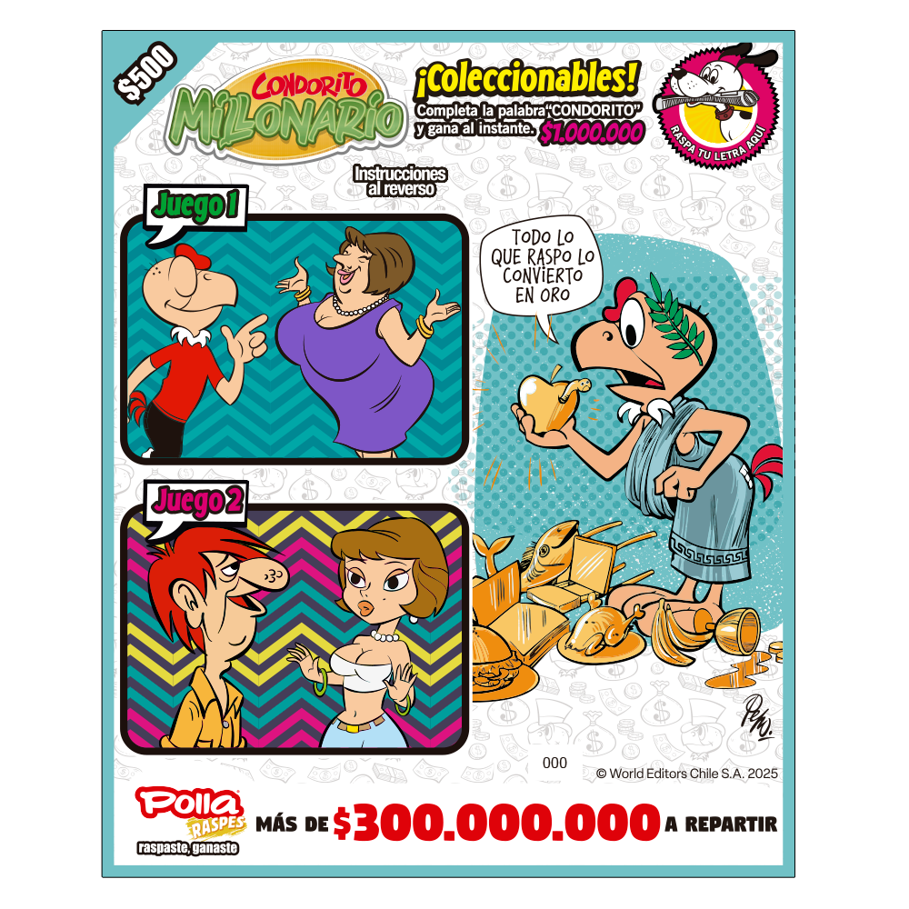 Raspe Condorito $500 Comic - Rey midas